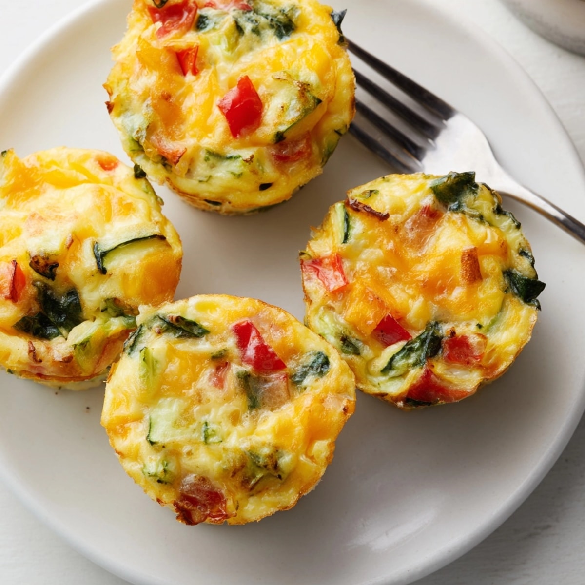 Golden brown Savory Egg Muffins, fresh from the oven, steam rising invitingly.