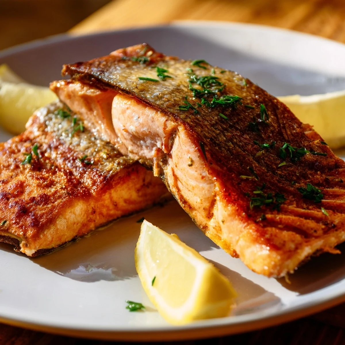 Crispy Skin Pan Seared Salmon