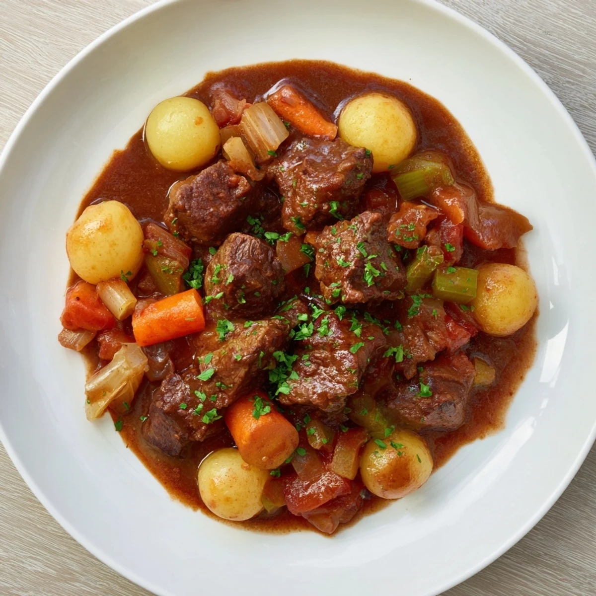 Steaming Beef Casserole, a delightful family meal with hearty beef and flavorful vegetables.