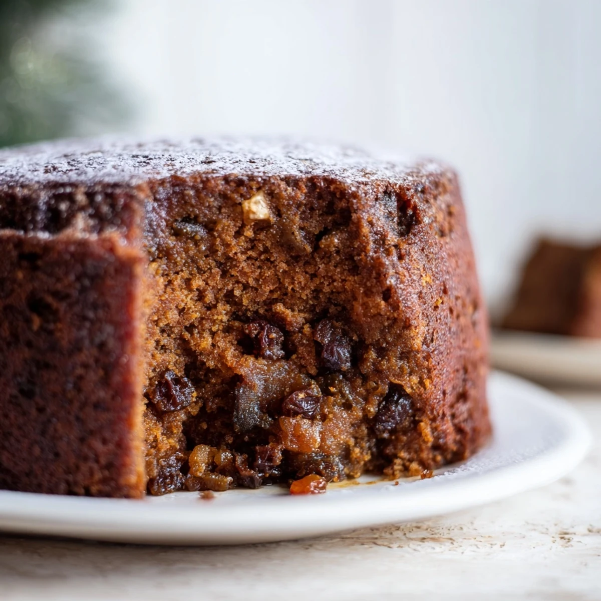 A slice of homemade Spiced Cake, beautifully moist with warm, inviting spices.