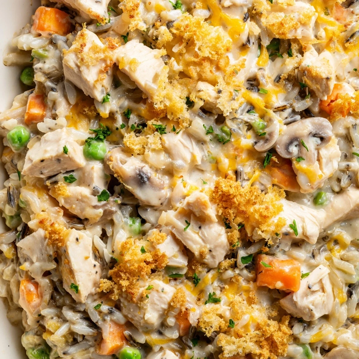 Imagine layers of tender chicken, rice, and creamy sauce; this Creamy Chicken and Wild Rice Casserole is a comfort food classic.