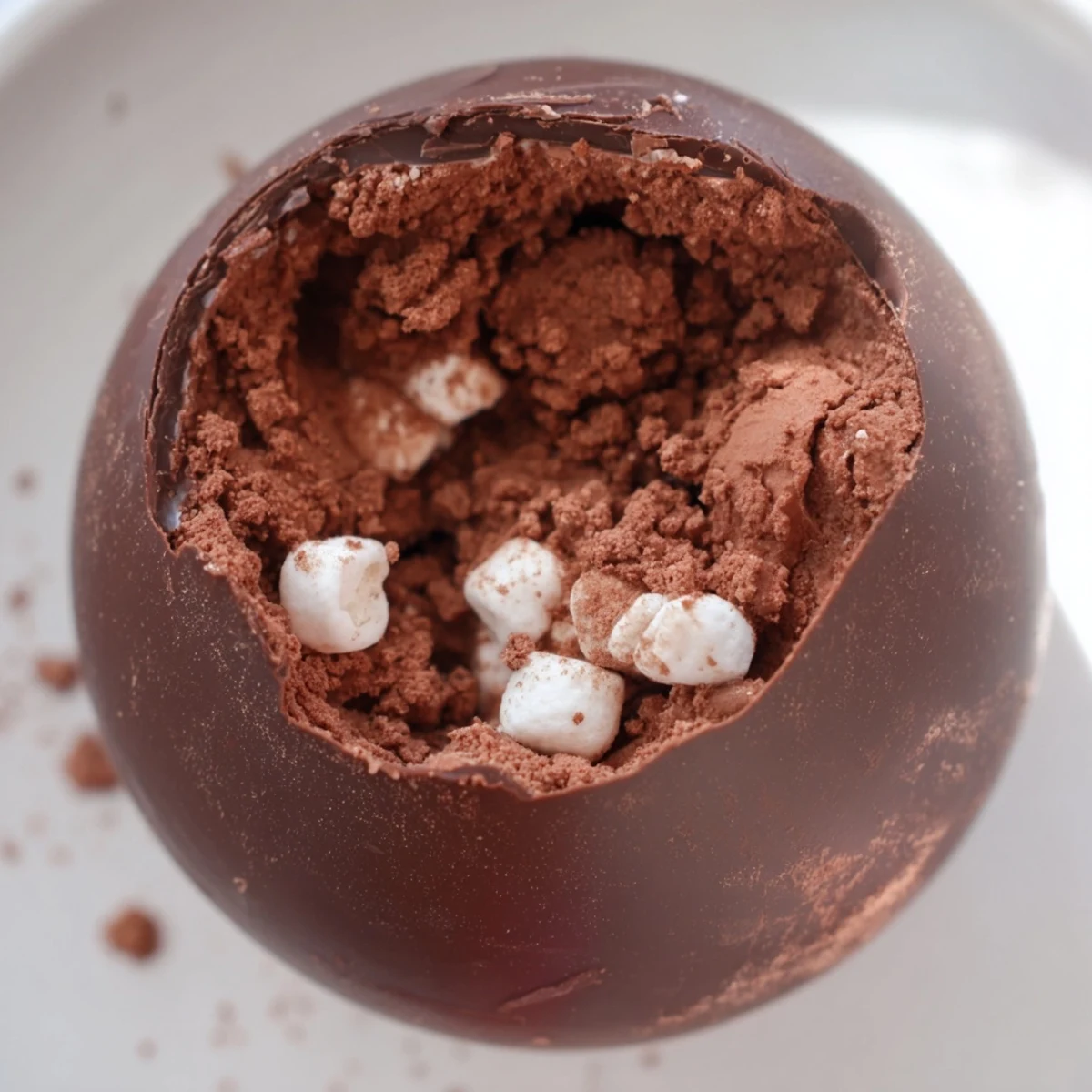 Rich, dark chocolate Hot Cocoa Bombs topped with extra drizzle, ready to melt in hot milk.