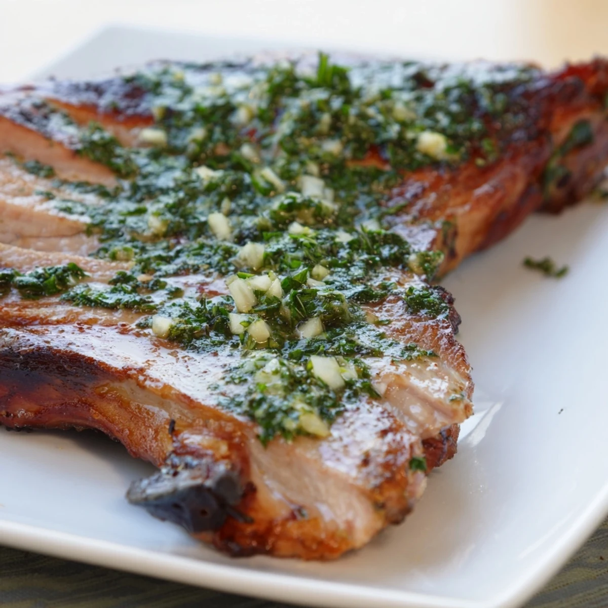 Golden-brown Garlic Herb Roasted Turkey Breast, juicy and ready to carve for a holiday feast.