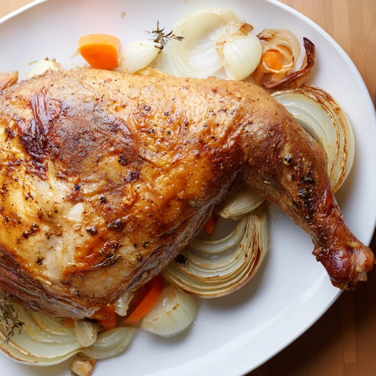 Golden-brown roasted turkey wing, perfectly seasoned and ready to enjoy with savory juices.