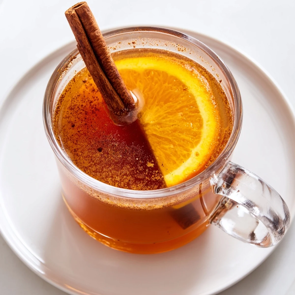 Deliciously warm spiced drink, a festive beverage with cinnamon sticks and star anise.