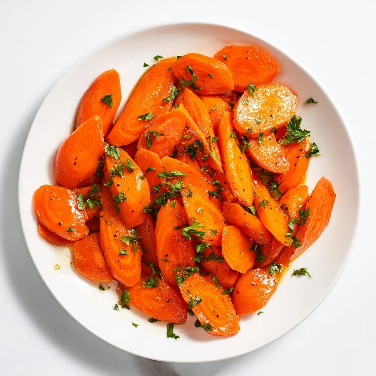 Buttery, honey-glazed carrots, showcasing a rich glaze and perfect for any occasion.