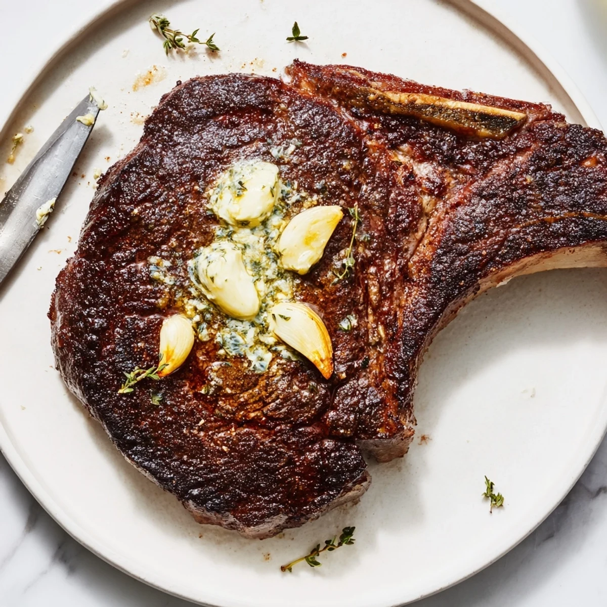 Pan Seared Steak Garlic Herb