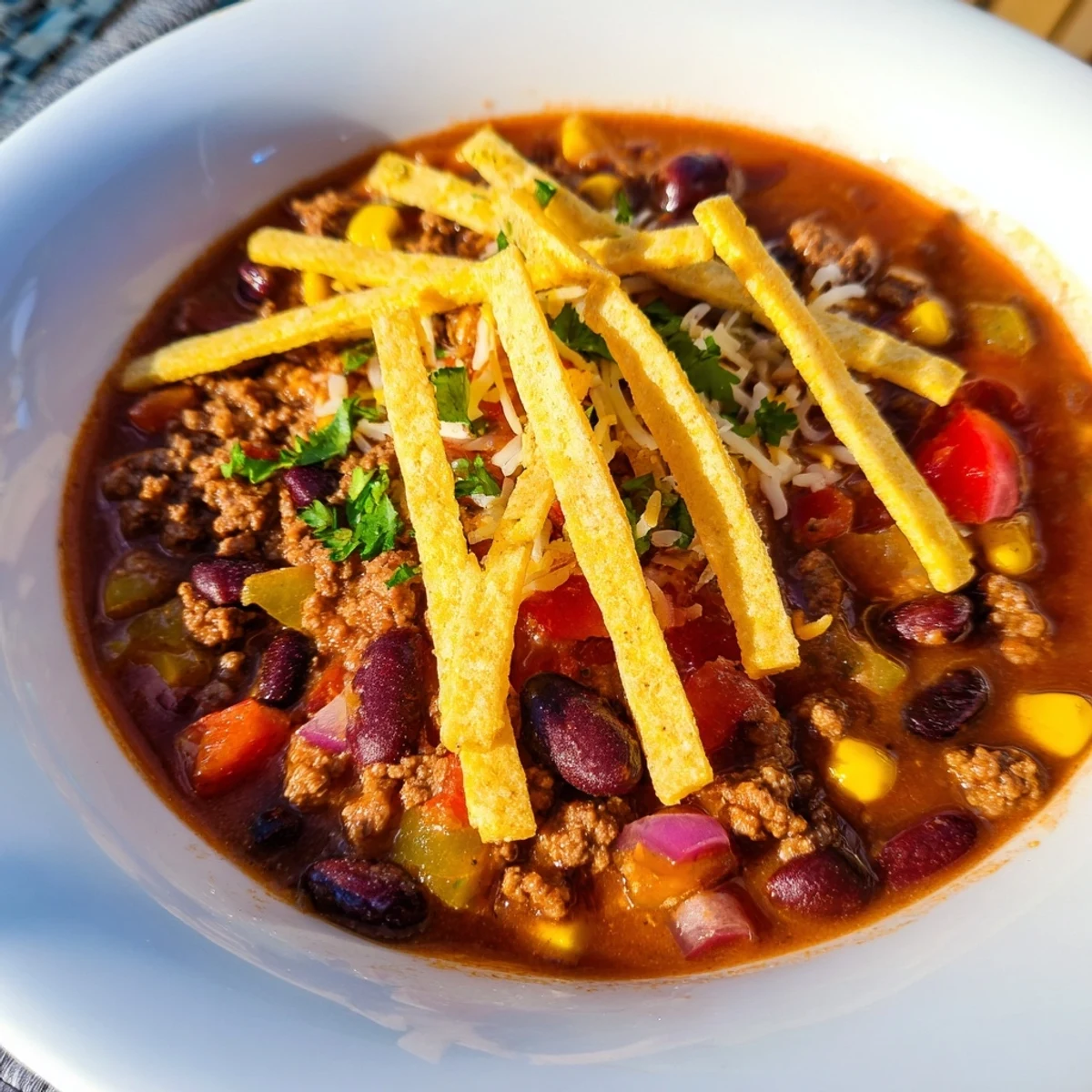 Beef Enchilada Soup Tortilla