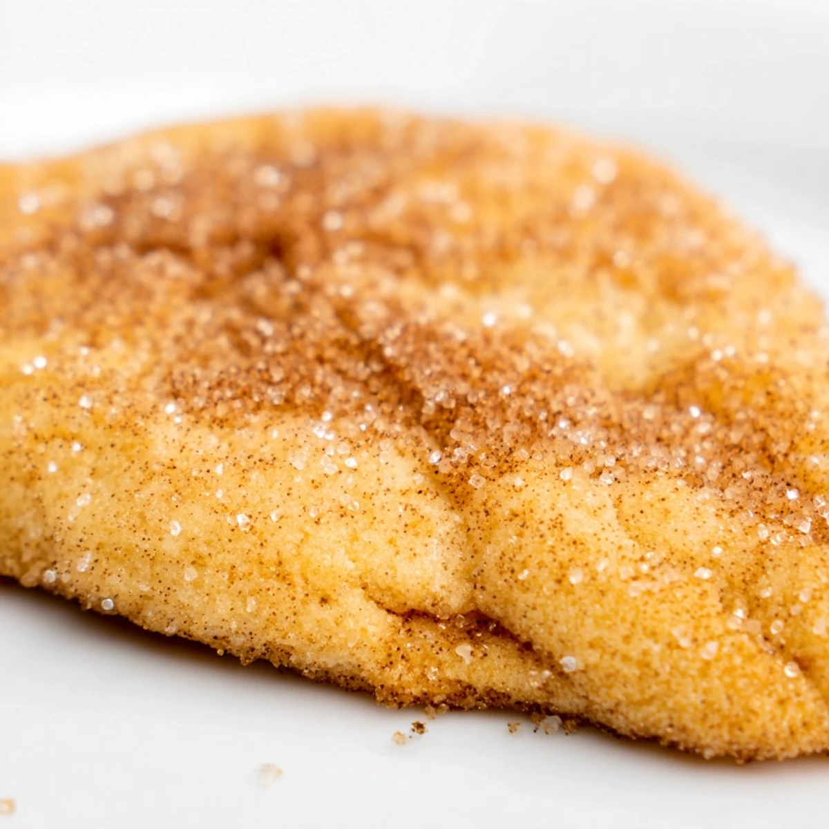 Freshly baked Chewy Cinnamon Sugar Cookies rest on a wire cooling rack, showing a sparkling sugar crust.