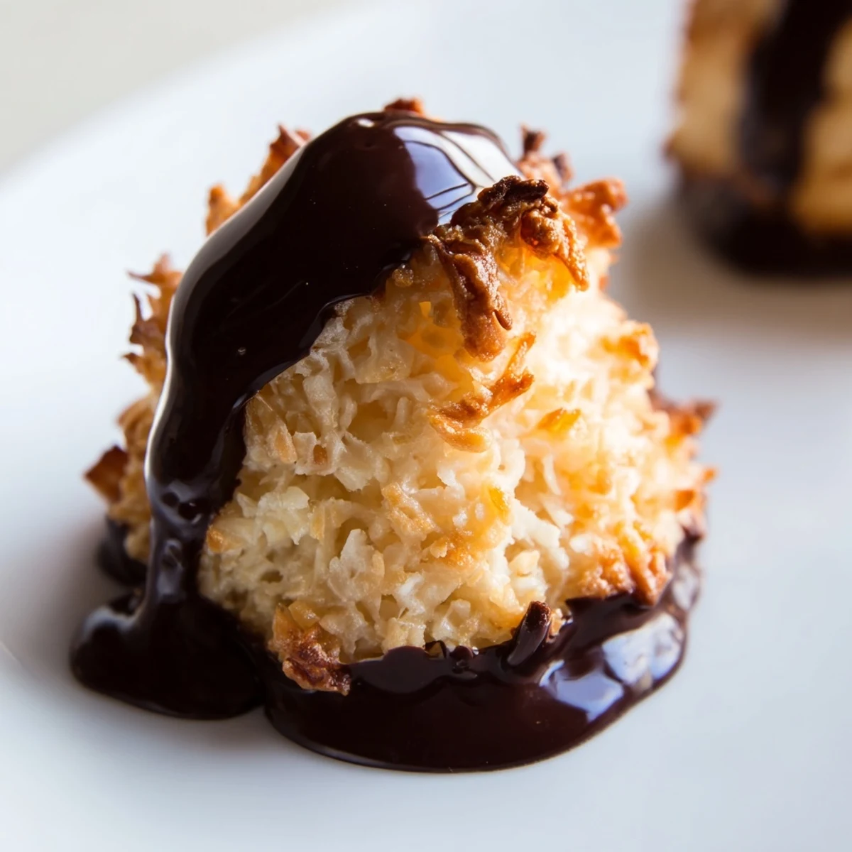 Coconut Macaroons Chocolate Drizzle