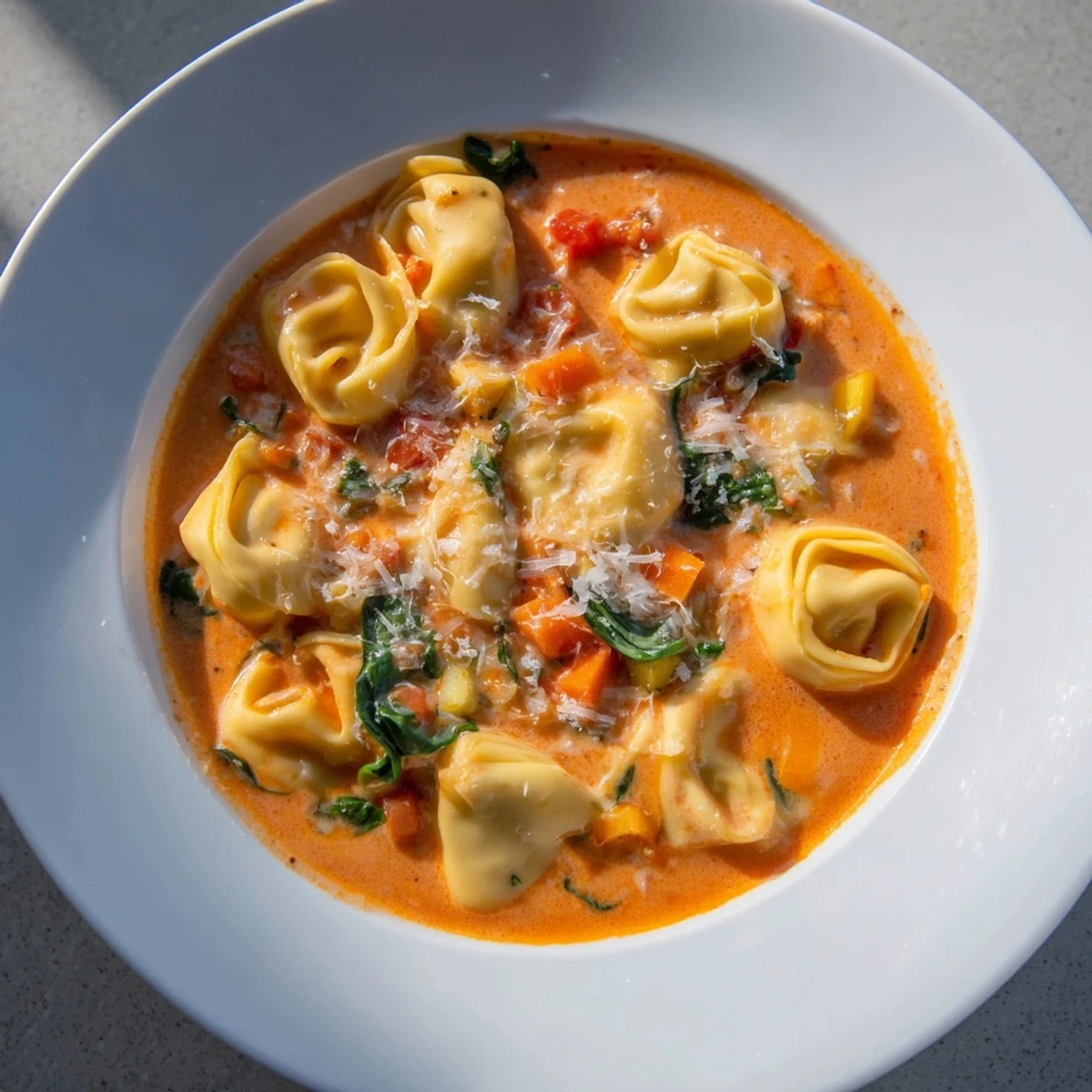 Creamy Tomato Tortellini Soup