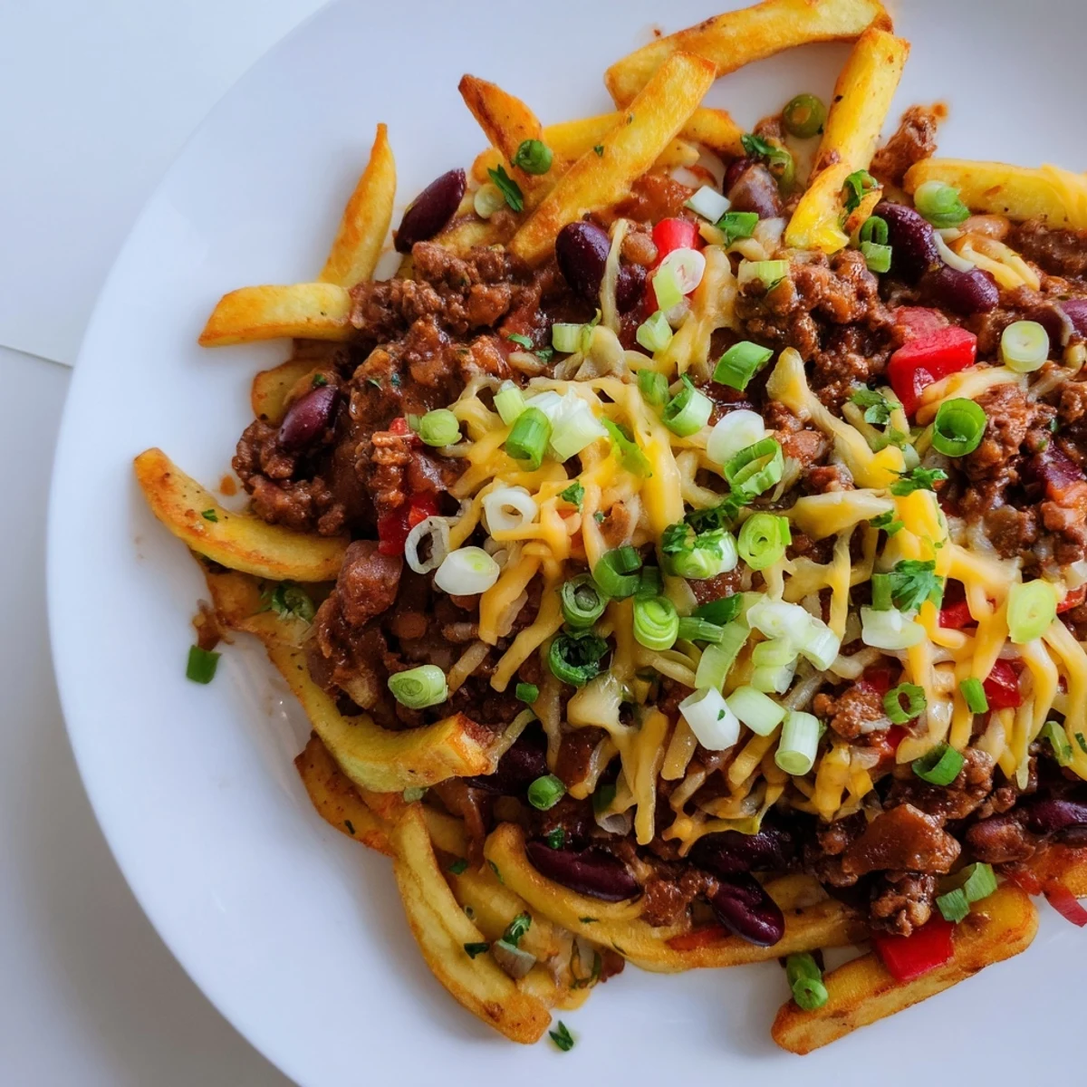 Golden, crispy fries baked to perfection, smothered with a hearty halal beef chili and melted cheddar and mozzarella for a classic Super Bowl Chili Cheese Fries experience.  