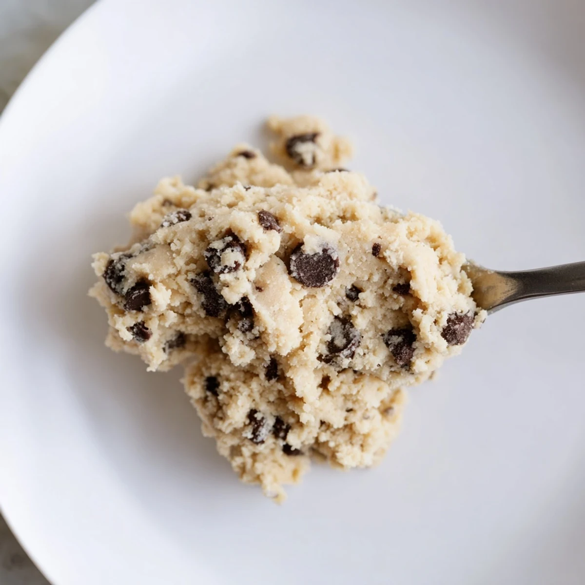 A close-up of Edible Keto Cookie Dough balls on a parchment-lined tray, perfect for quick keto-friendly snacking.