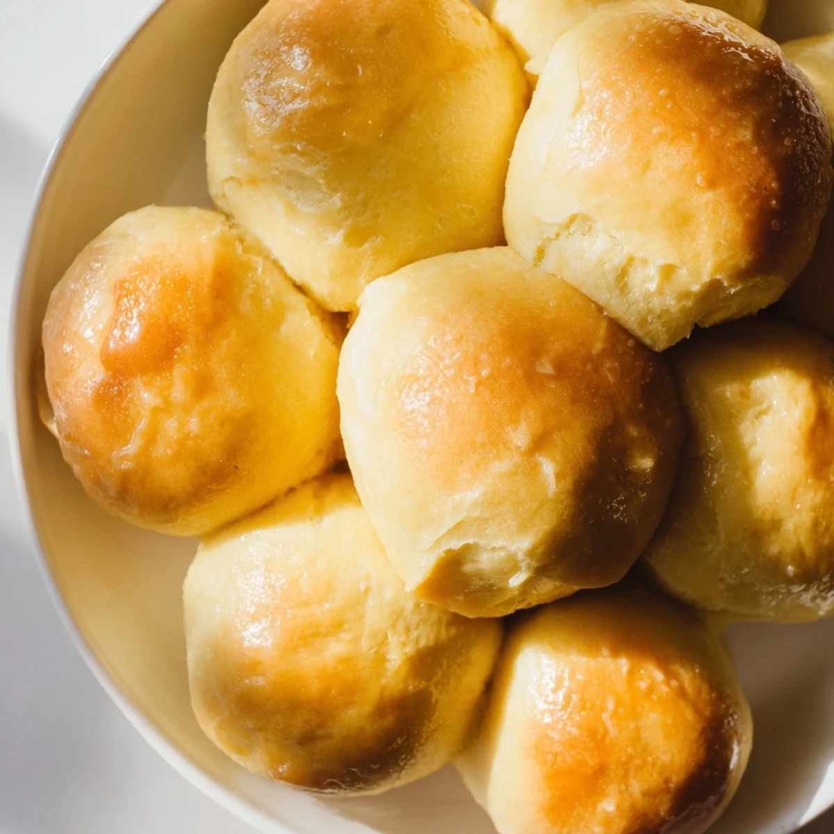 A serving platter displays twelve perfectly shaped Best Vegan Dinner Rolls, garnished with fresh herbs and ready to accompany a family dinner.