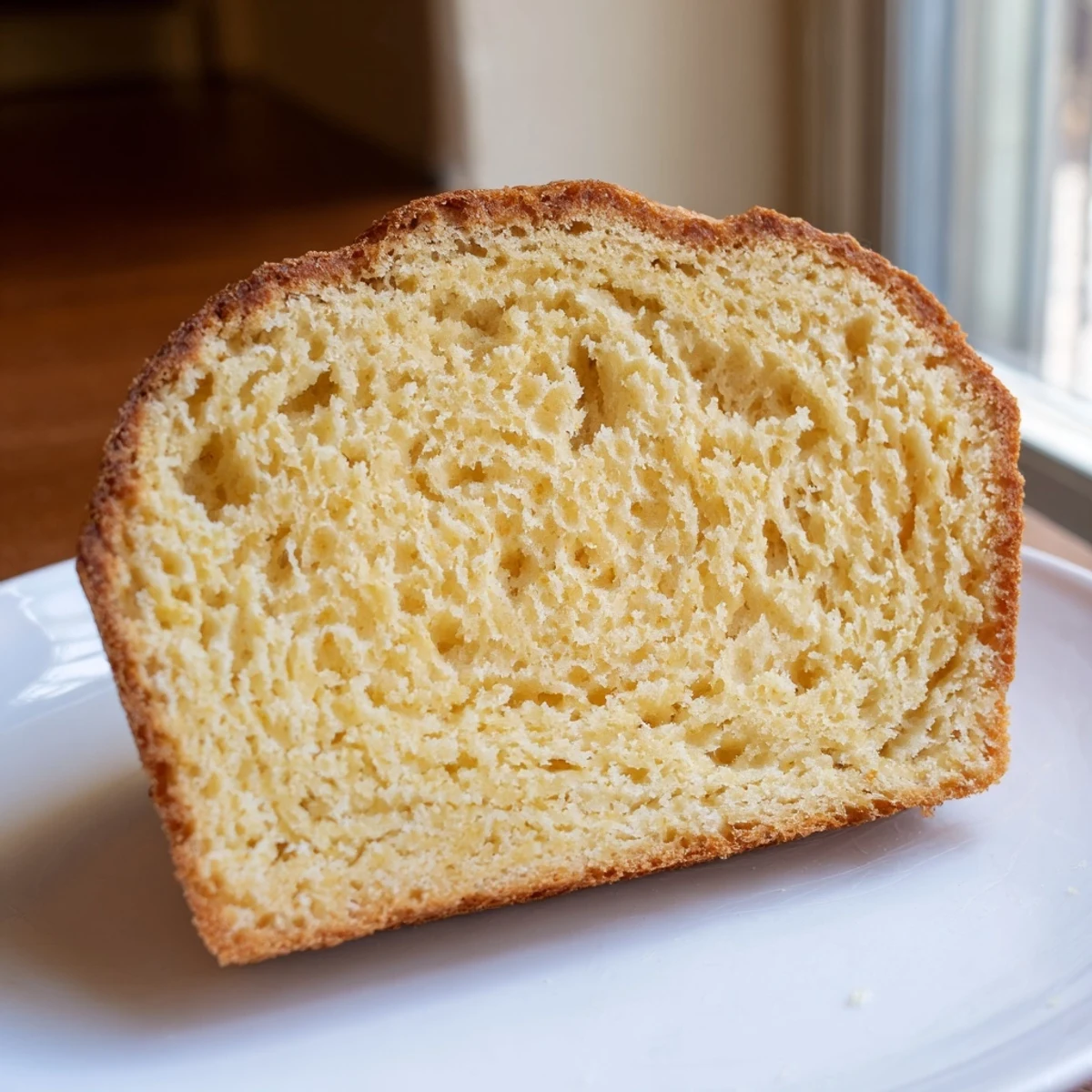 Freshly baked zero carb yogurt bread with sesame seed topping cooling on wire rack