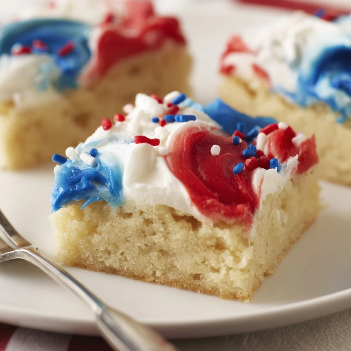 Baked Patriotic Sugar Cookie Bars cooling on rack, perfect for Fourth of July