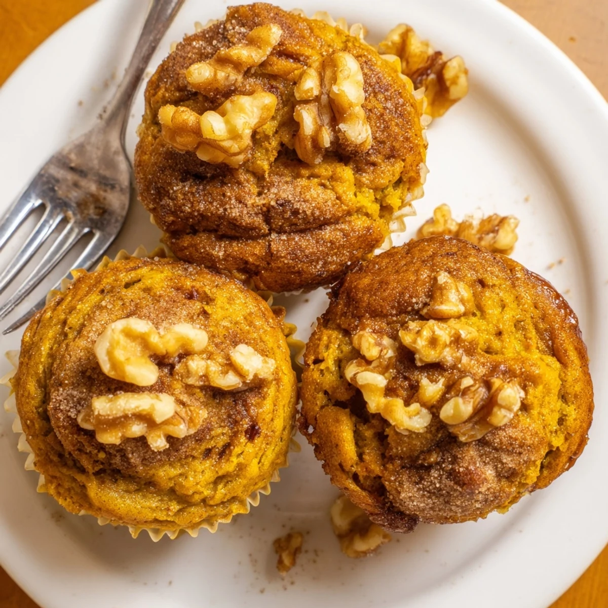 Moist Pumpkin Banana Muffins Recipe studded with chocolate chips and autumn spices.