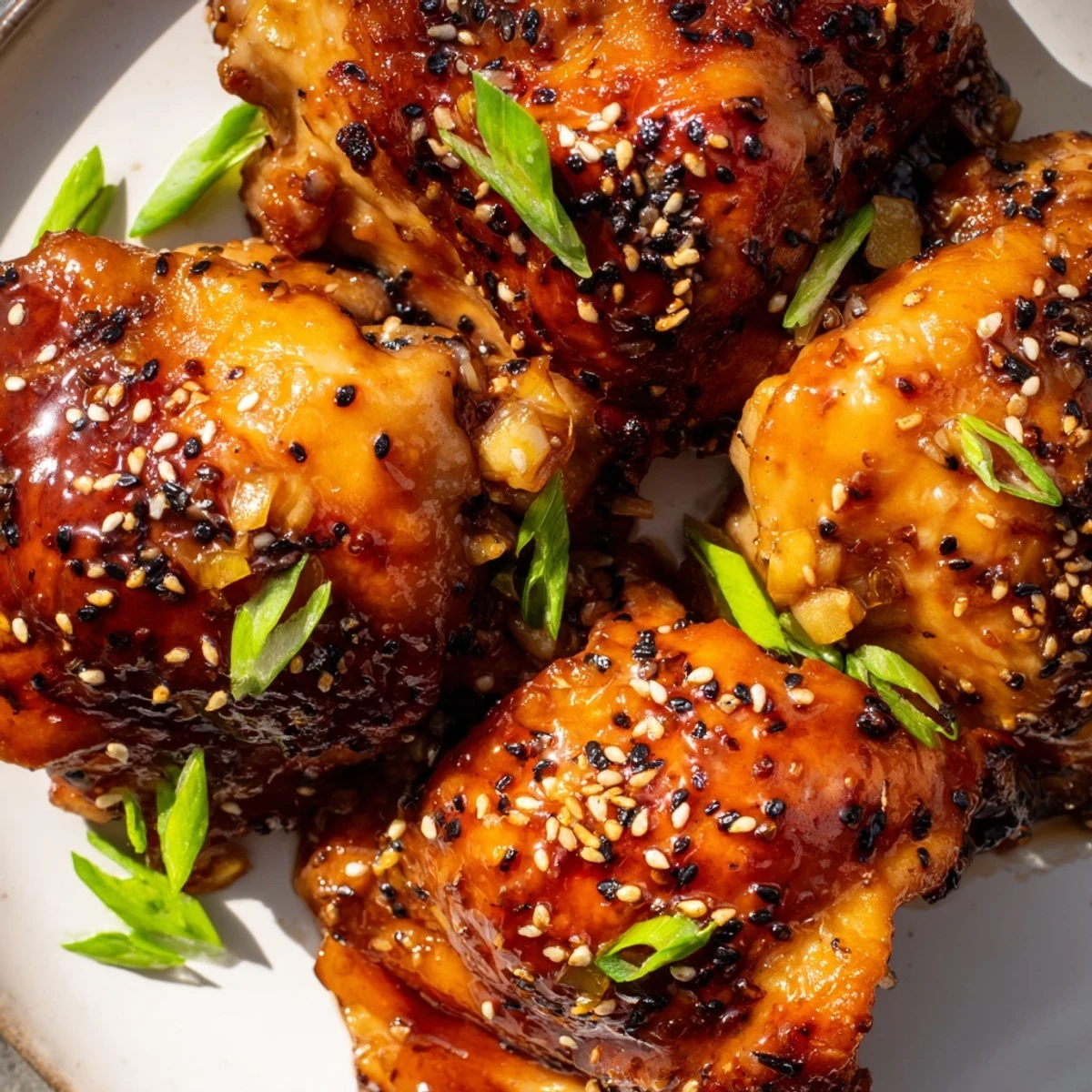 Tender pan-seared garlic black pepper chicken served hot alongside steamed rice and crisp stir-fried vegetables.