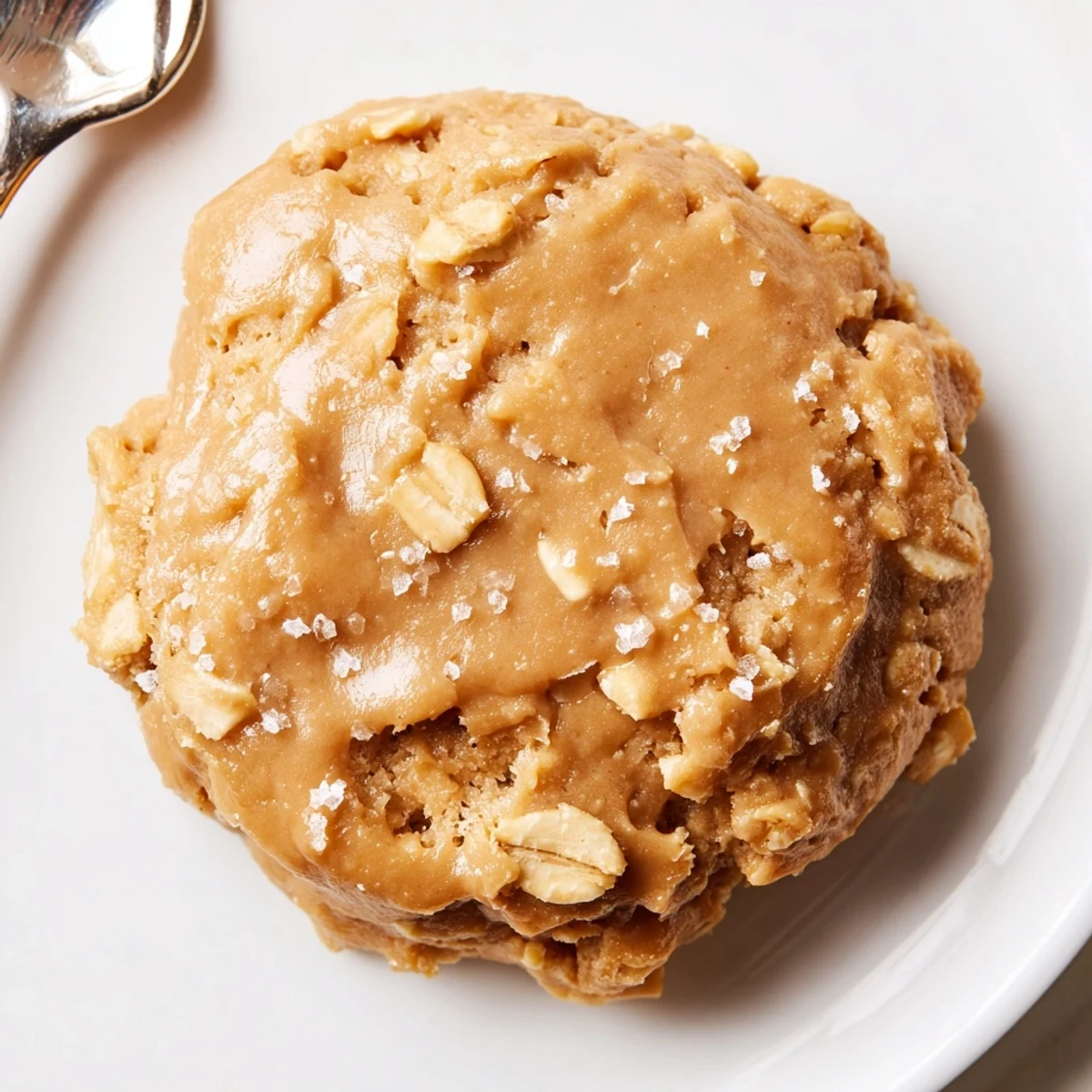 Stacked Peanut Butter No Bake Cookies beside cold glass of milk, soft chewy