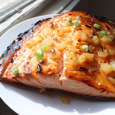 Honey Pineapple Glazed Salmon